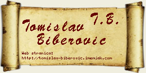 Tomislav Biberović vizit kartica